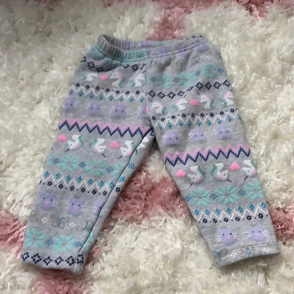 Oshkosh fleece gray pants 12m
